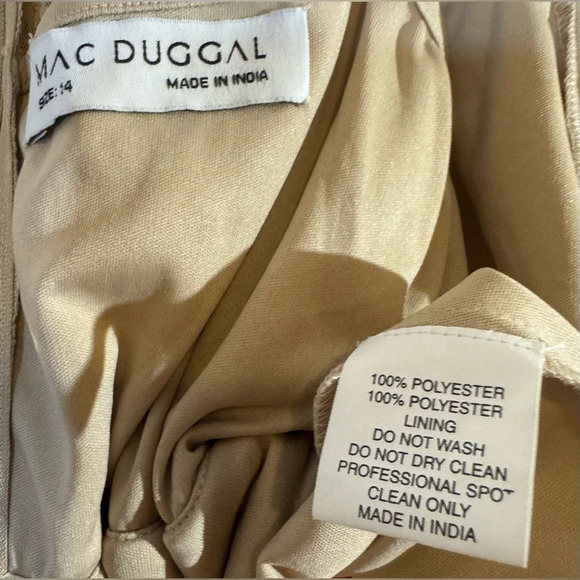 MAC DUGGAL A Line Embellished Short Sleeve Dress NWT Style 14007 - Picture 6 of 7